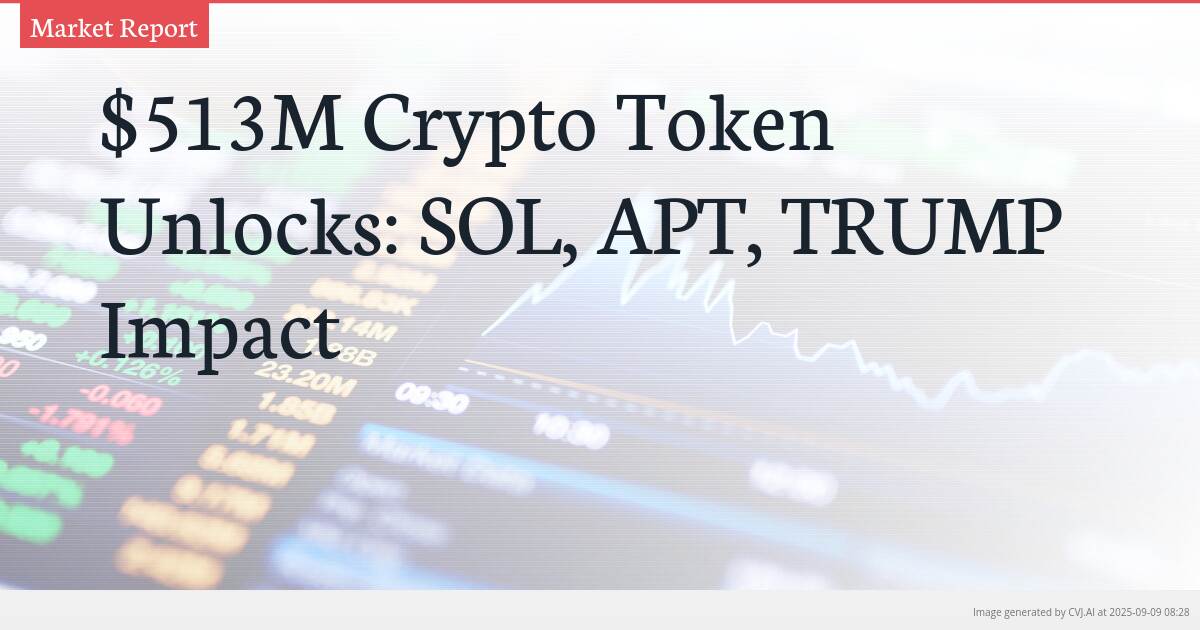 $513M Crypto Token Unlocks: SOL, APT, TRUMP Impact