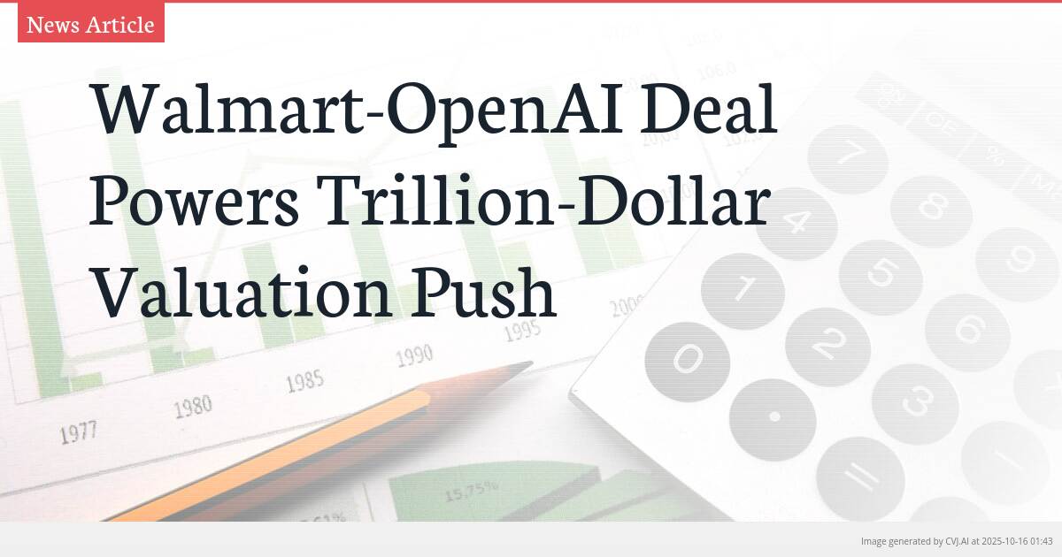 Walmart-OpenAI Deal Powers Trillion-Dollar Valuation Push