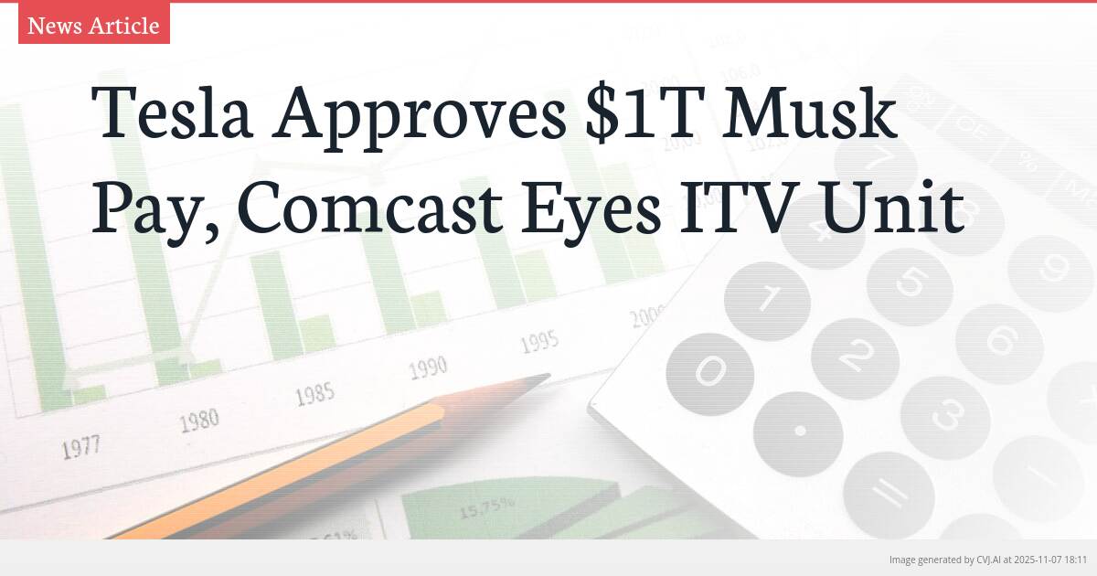 Tesla Approves $1T Musk Pay, Comcast Eyes ITV Unit