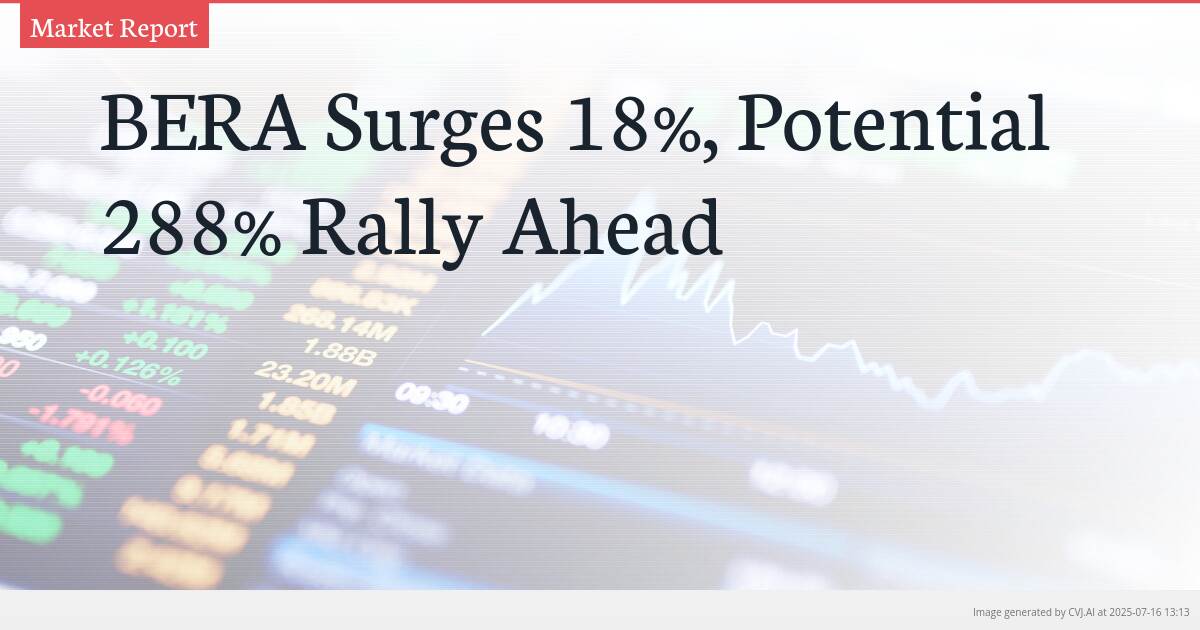 BERA Surges 18%, Potential 288% Rally Ahead