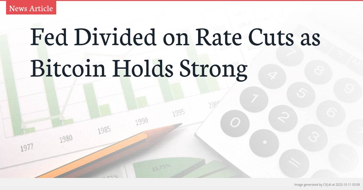Fed Divided on Rate Cuts as Bitcoin Holds Strong