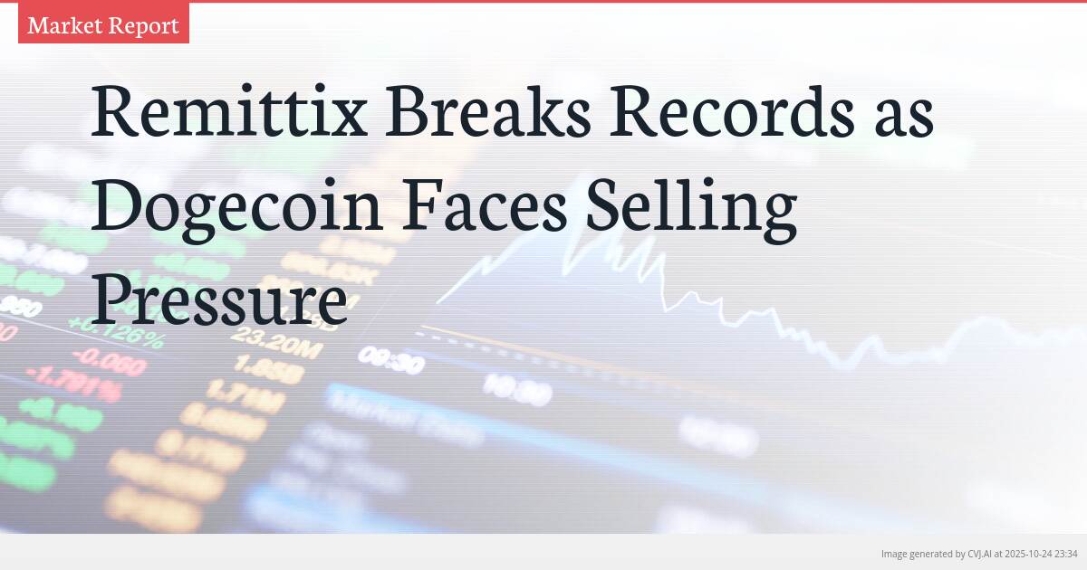 Remittix Breaks Records as Dogecoin Faces Selling Pressure