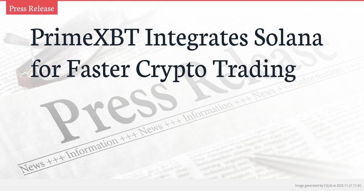 PrimeXBT Integrates Solana for Faster Crypto Trading