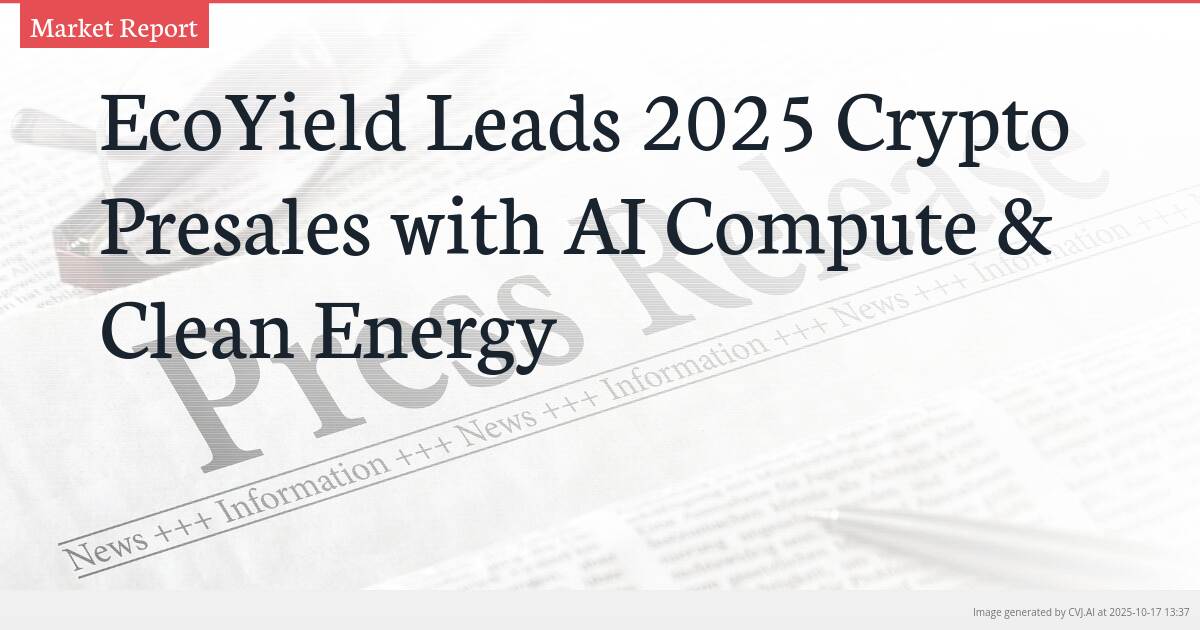 EcoYield Leads 2025 Crypto Presales with AI Compute & Clean Energy
