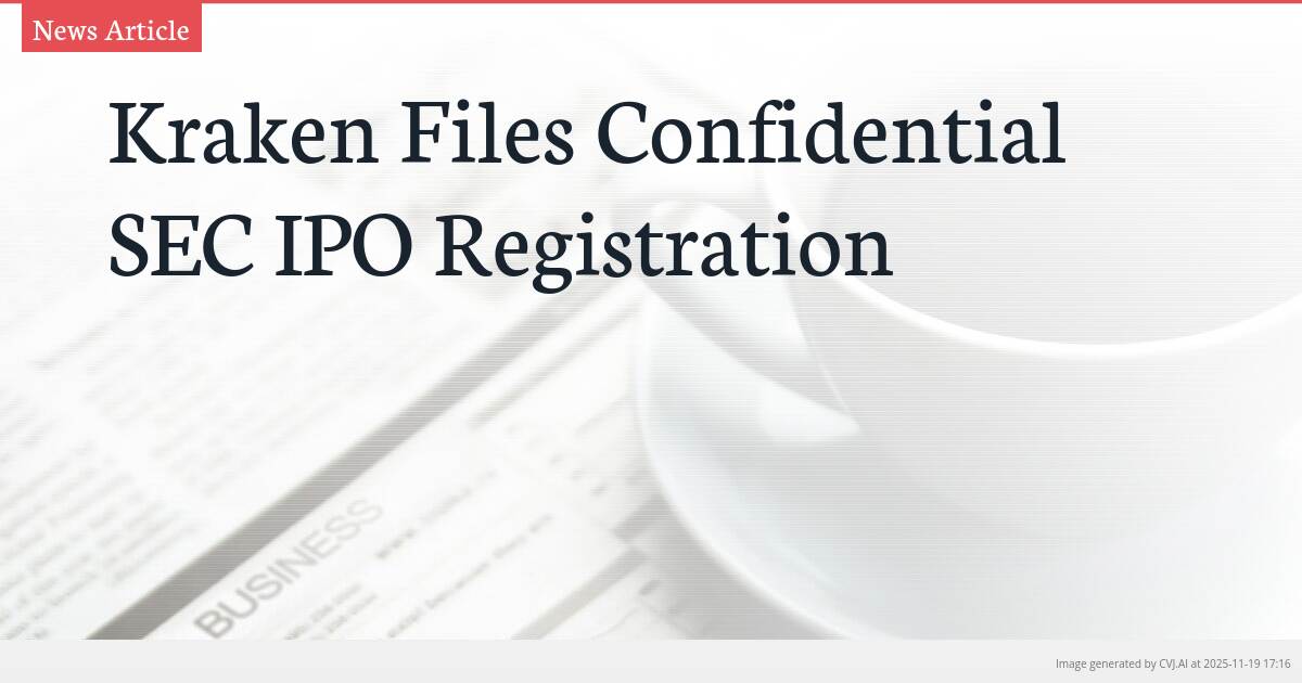 Kraken Files Confidential SEC IPO Registration