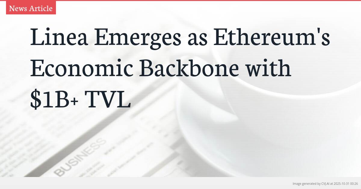 Linea Emerges as Ethereum’s Economic Backbone with $1B+ TVL