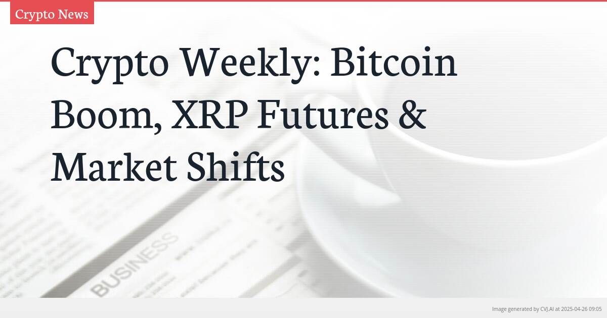 Crypto Weekly: Bitcoin Boom, XRP Futures & Market Shifts