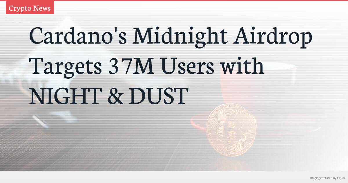 Cardano’s Midnight Airdrop Targets 37M Users with NIGHT & DUST