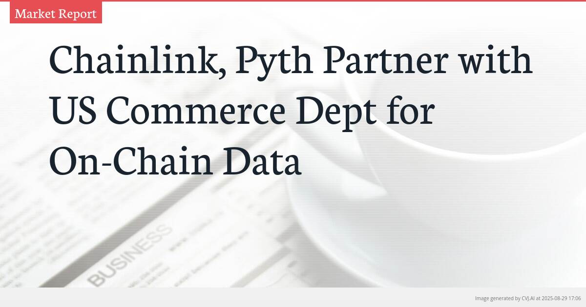 Chainlink, Pyth Partner with US Commerce Dept for On-Chain Data