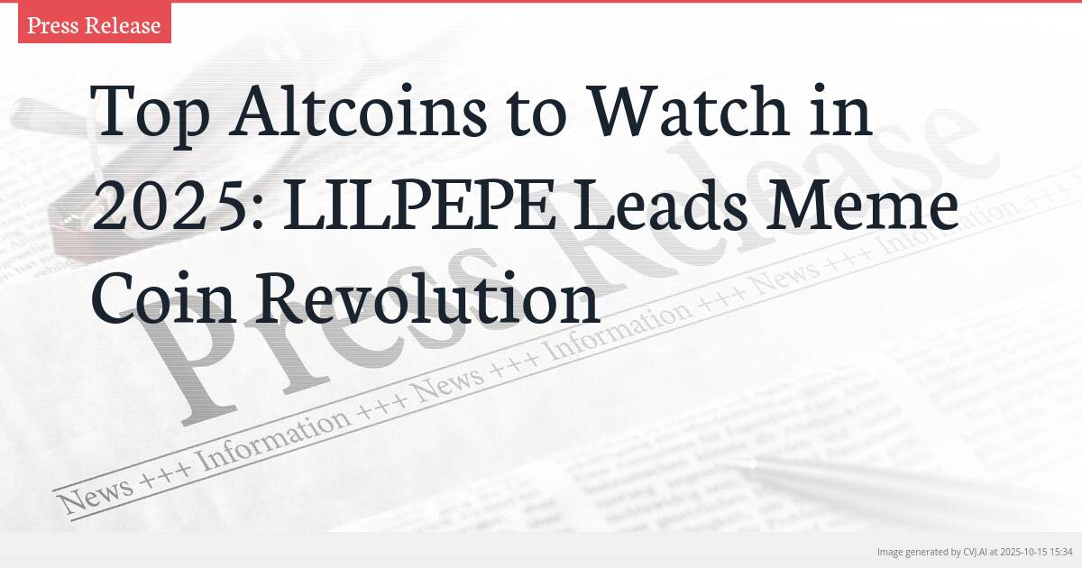 Top Altcoins to Watch in 2025: LILPEPE Leads Meme Coin Revolution