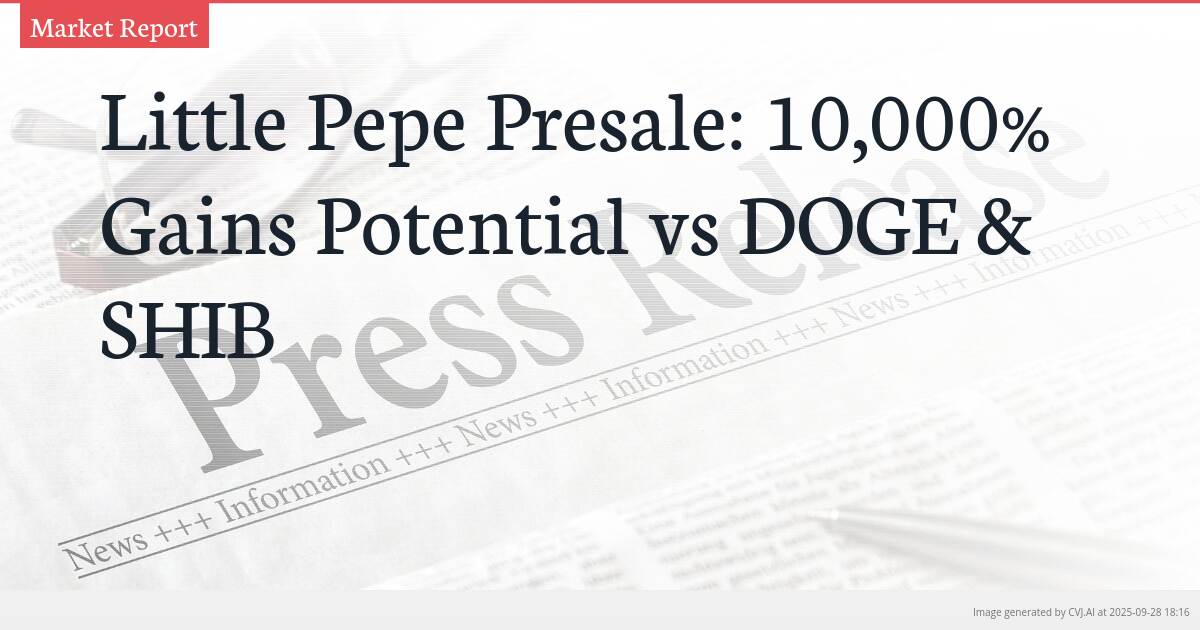 Little Pepe Presale: 10,000% Gains Potential vs DOGE & SHIB