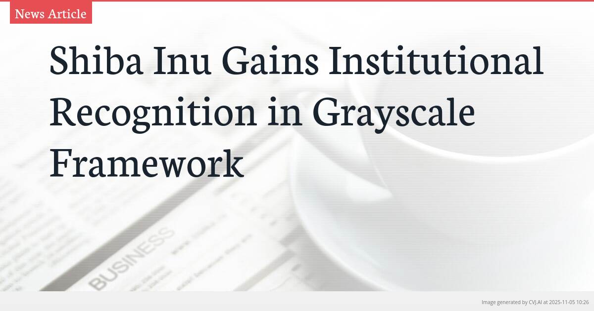 Shiba Inu Gains Institutional Recognition in Grayscale Framework