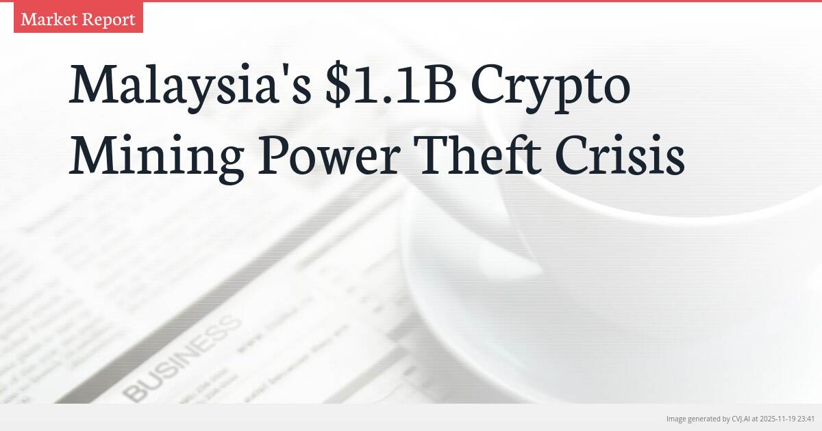 Malaysia’s $1.1B Crypto Mining Power Theft Crisis