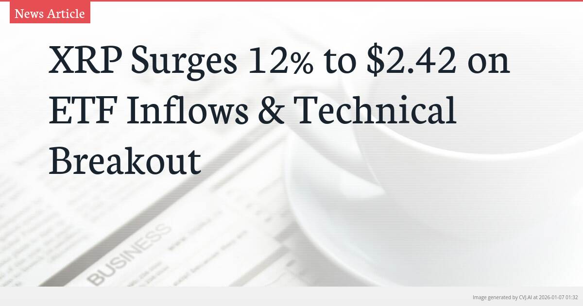 XRP Surges 12% to $2.42 on ETF Inflows & Technical Breakout