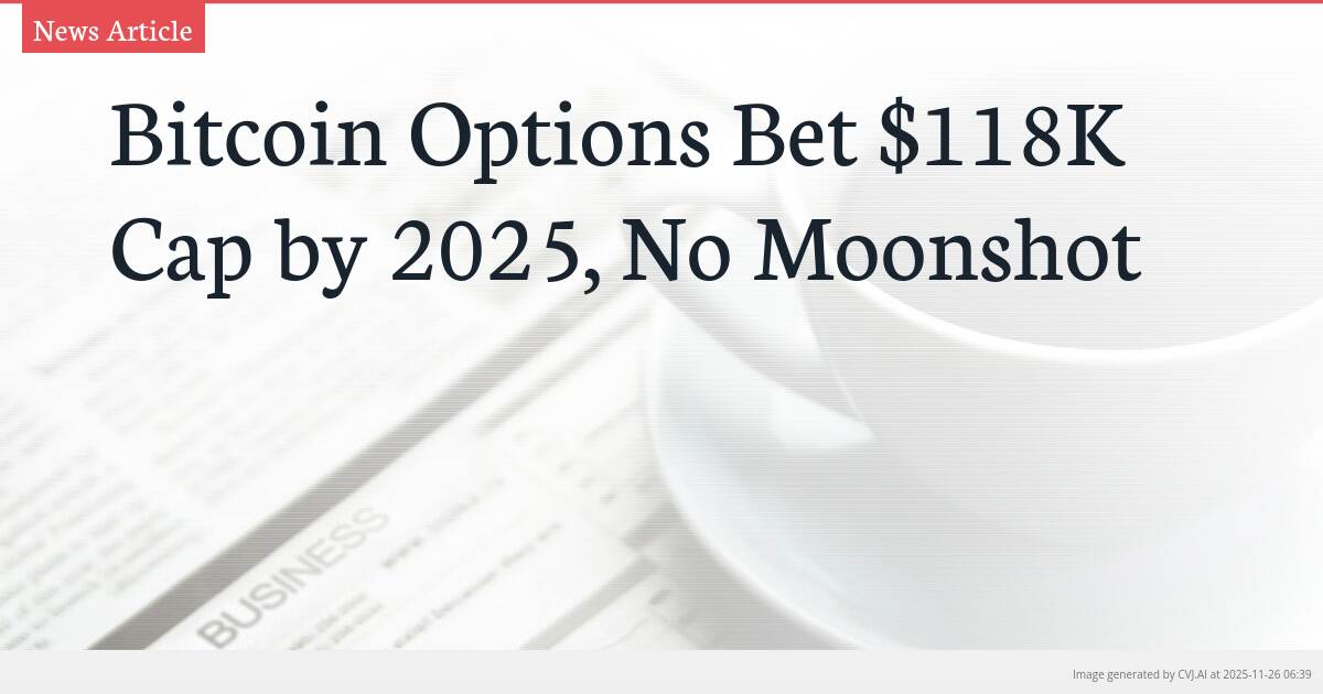 Bitcoin Options Bet $118K Cap by 2025, No Moonshot
