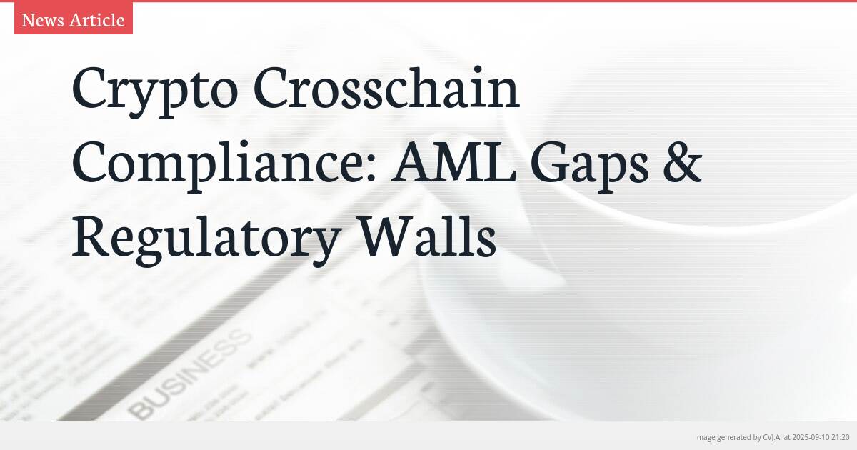 Crypto Crosschain Compliance: AML Gaps & Regulatory Walls
