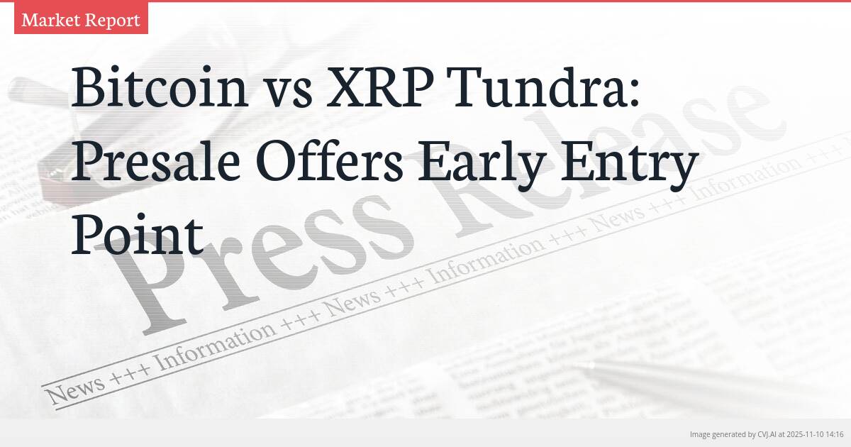 Bitcoin vs XRP Tundra: Presale Offers Early Entry Point