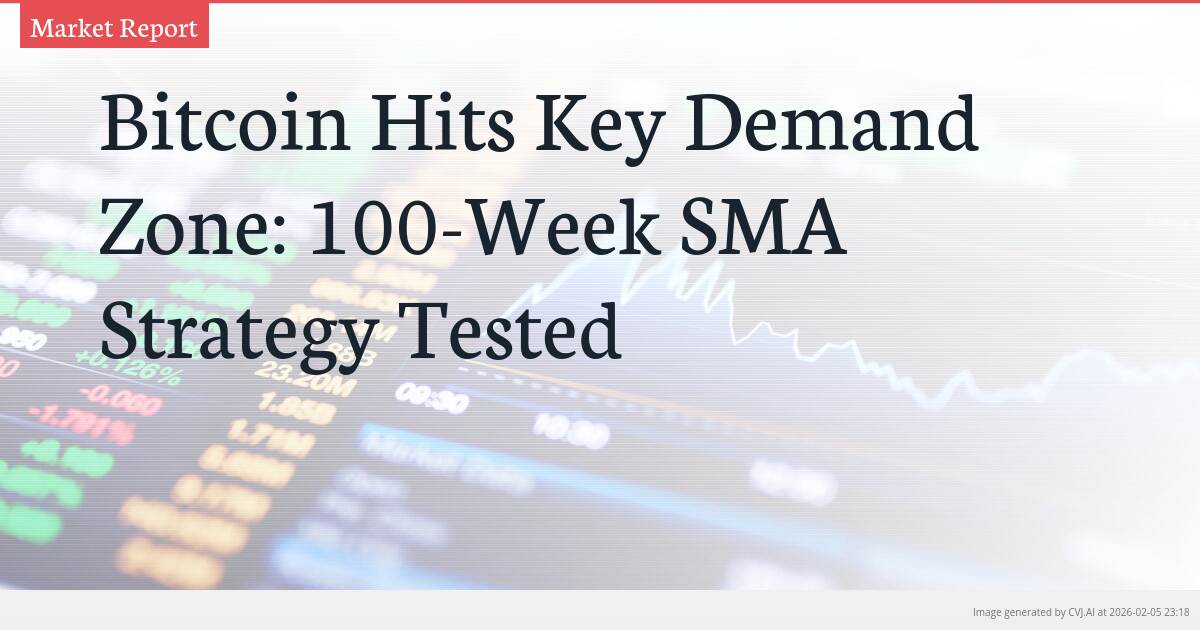 Bitcoin Hits Key Demand Zone: 100-Week SMA Strategy Tested