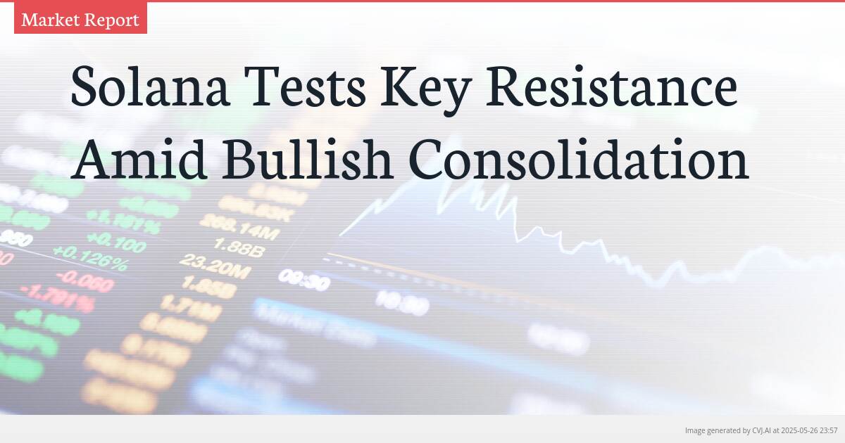 Solana Tests Key Resistance Amid Bullish Consolidation