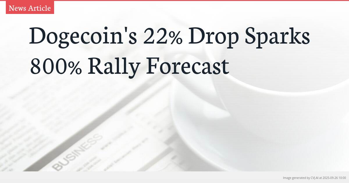 Dogecoin’s 22% Drop Sparks 800% Rally Forecast