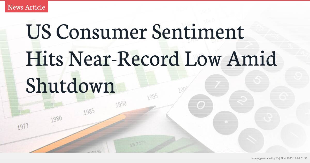 US Consumer Sentiment Hits Near-Record Low Amid Shutdown