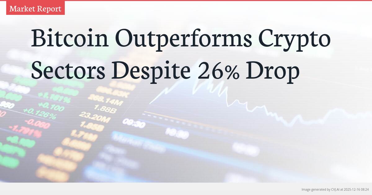 Bitcoin Outperforms Crypto Sectors Despite 26% Drop