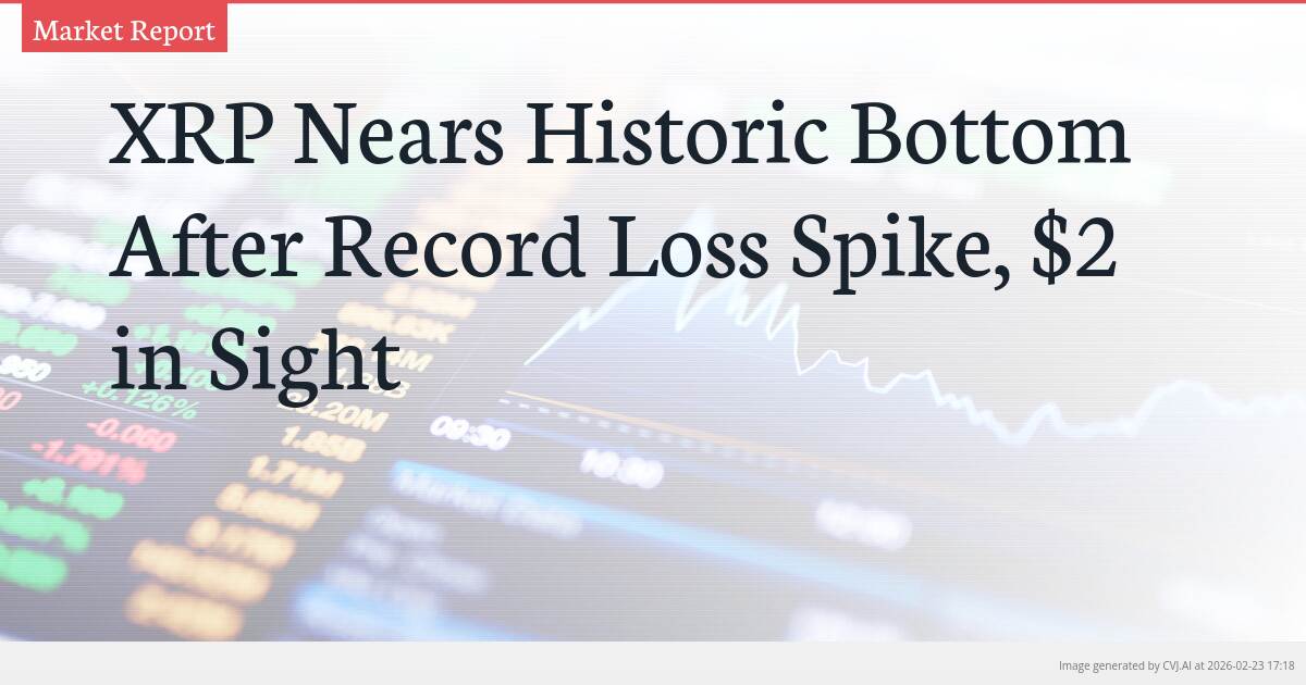 XRP Nears Historic Bottom After Record Loss Spike, $2 in Sight