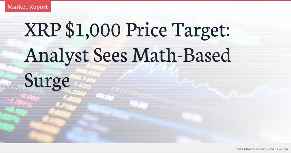 XRP $1,000 Price Target: Analyst Sees Math-Based Surge