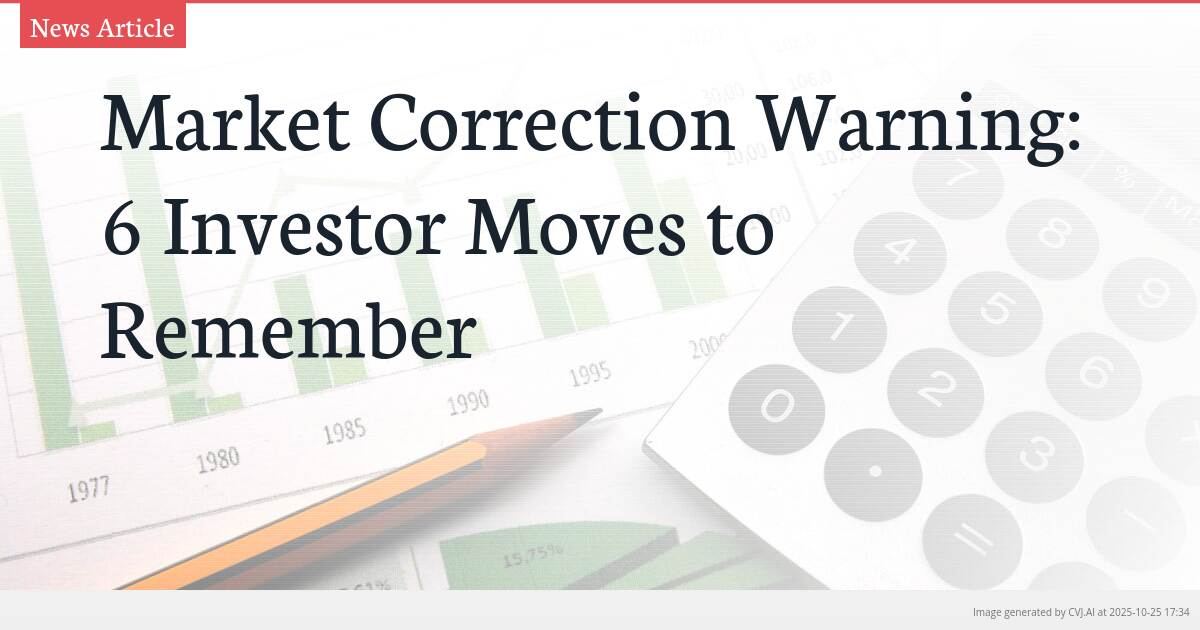 Market Correction Warning: 6 Investor Moves to Remember Market Correction Warning: 6 Investor Moves to Remember