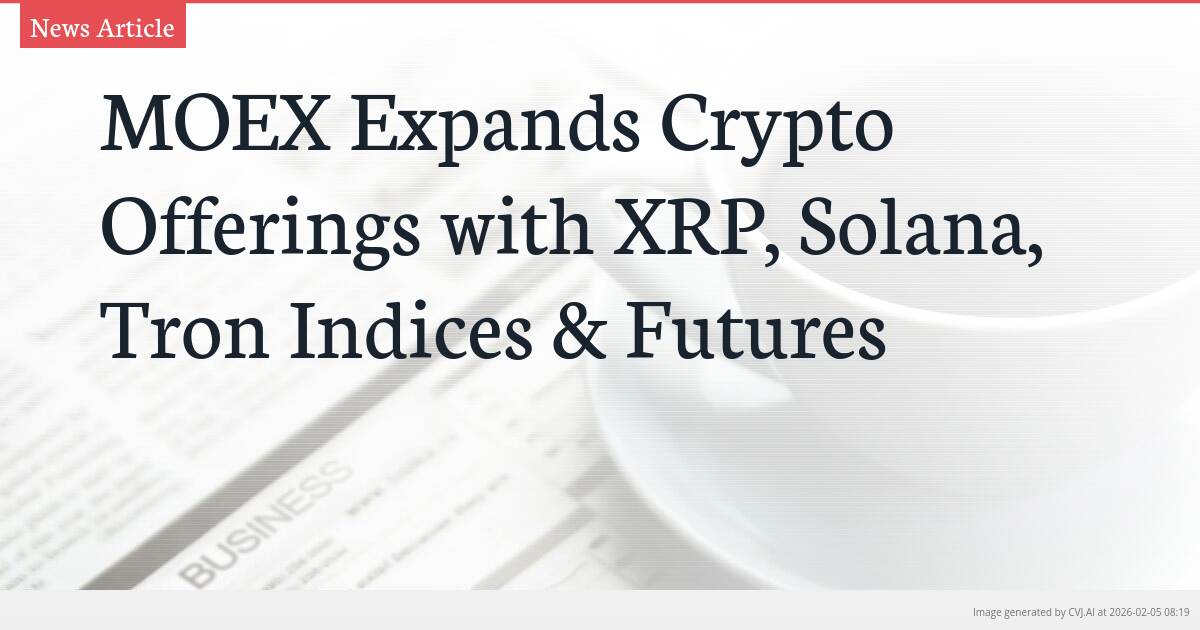 MOEX Expands Crypto Offerings with XRP, Solana, Tron Indices & Futures