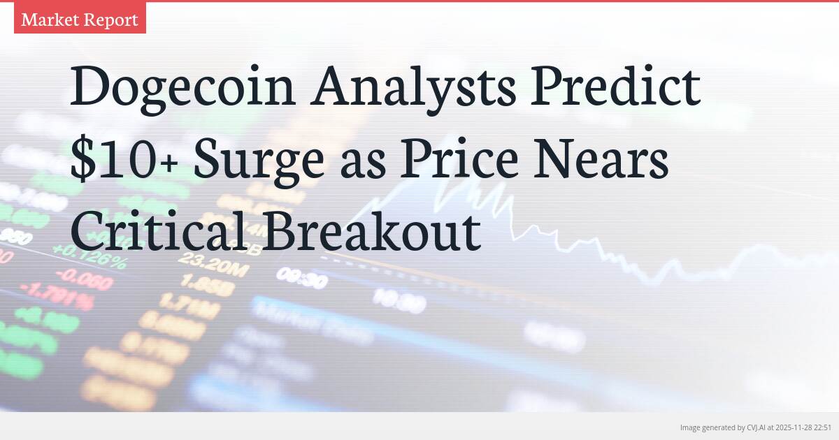 Dogecoin Analysts Predict $10+ Surge as Price Nears Critical Breakout