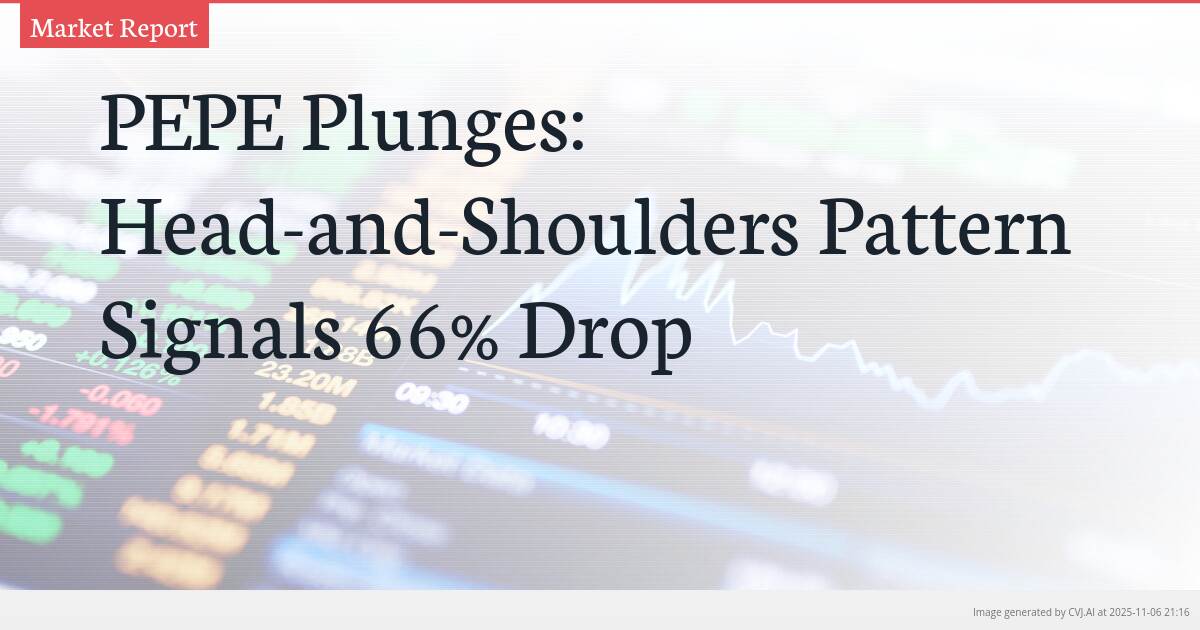 PEPE Plunges: Head-and-Shoulders Pattern Signals 66% Drop