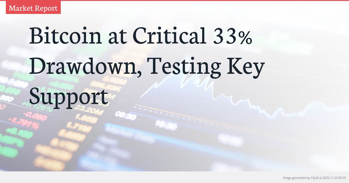 Bitcoin at Critical 33% Drawdown, Testing Key Support