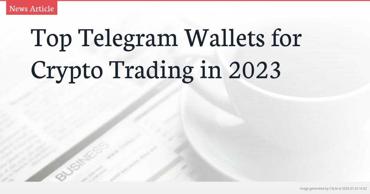 Top Telegram Wallets for Crypto Trading in 2023