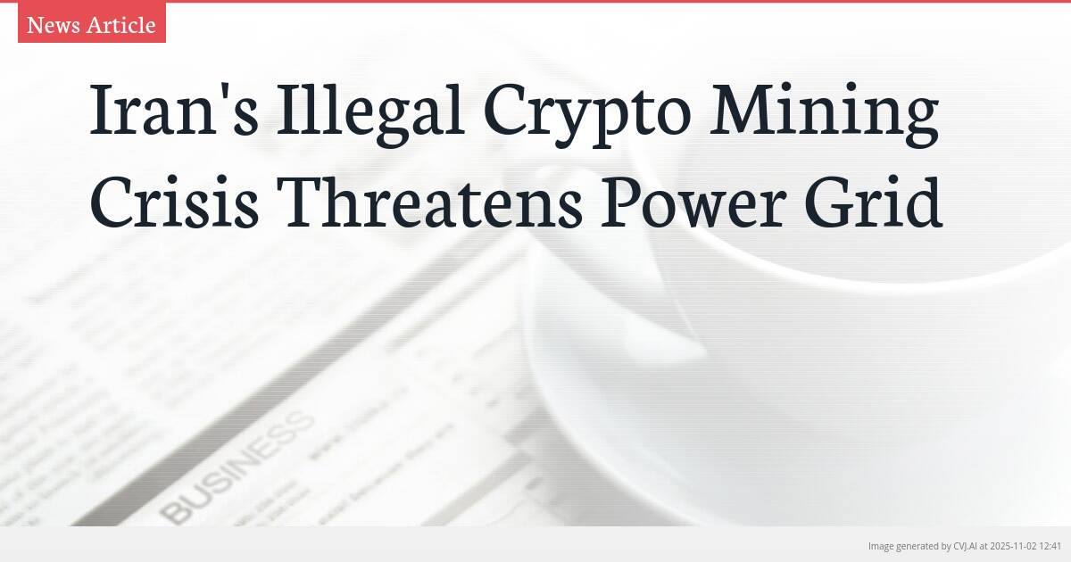 Iran’s Illegal Crypto Mining Crisis Threatens Power Grid